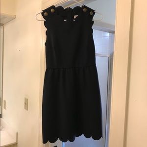 RED Valentino scalloped dress size 38 Navy